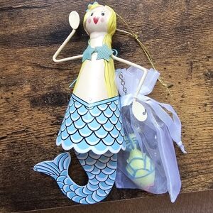 Betsey Johnson Hanging Jointed Mermaid Ornament Metal
